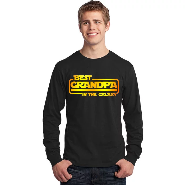 Best Grandpa In The Galaxy Funny Tall Long Sleeve T-Shirt