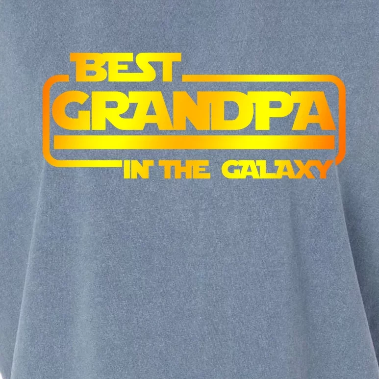 Best Grandpa In The Galaxy Funny Garment-Dyed Women's Muscle Tee