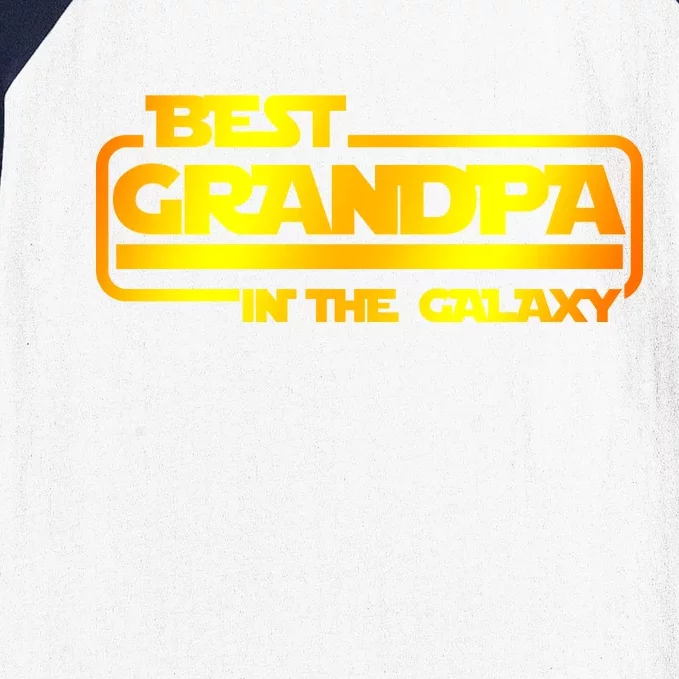 Best Grandpa In The Galaxy Funny Baseball Sleeve Shirt