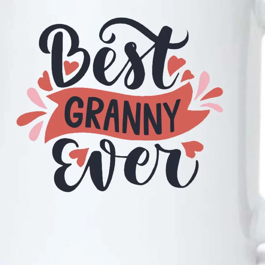 Best Granny Ever Hearts Black Color Changing Mug