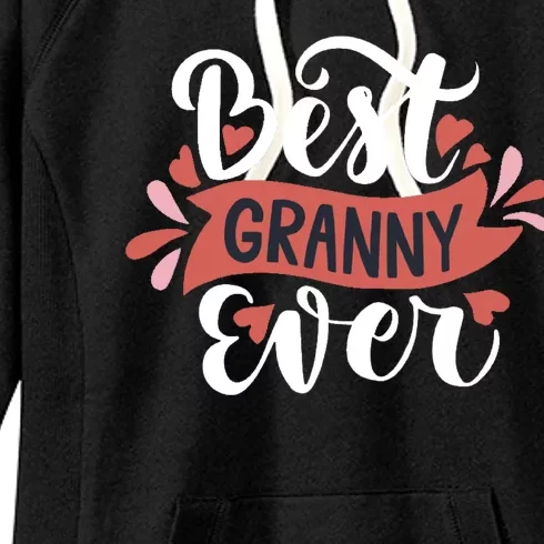 Best Granny Ever Hearts Women's Fleece Hoodie