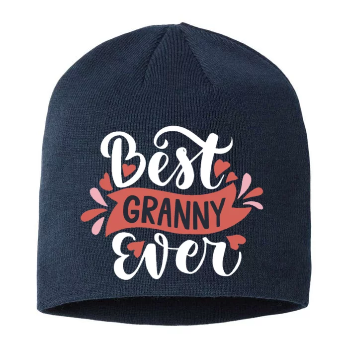 Best Granny Ever Hearts 8 1/2in Sustainable Knit Beanie