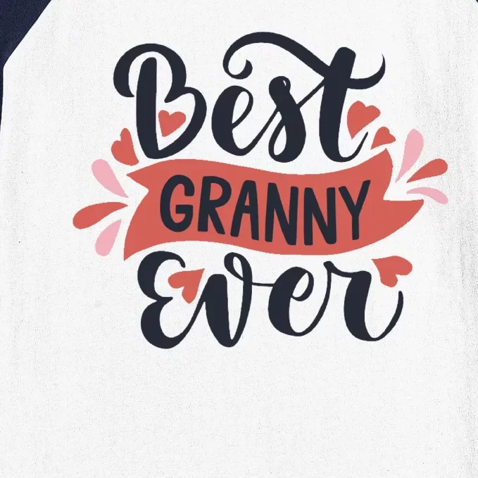 Best Granny Ever Hearts Baseball Sleeve Shirt