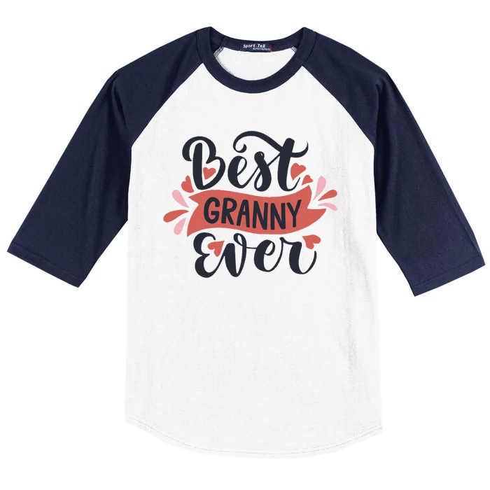 Best Granny Ever Hearts Baseball Sleeve Shirt