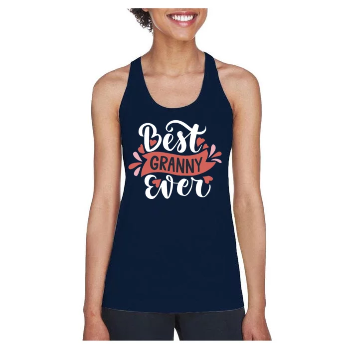 Best Granny Ever Hearts Women's Racerback Tank