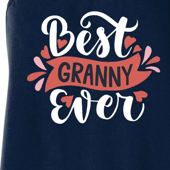 Best Granny Ever Hearts Women's Racerback Tank