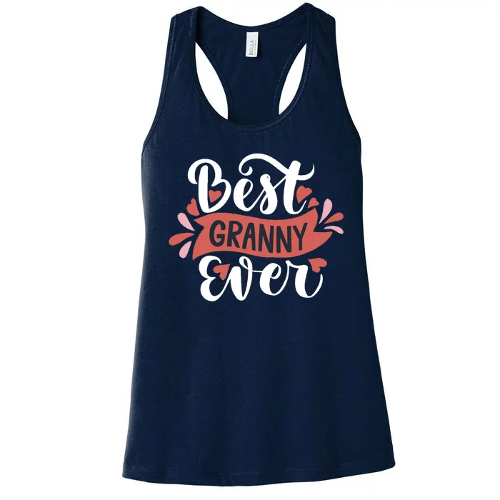 Best Granny Ever Hearts Women's Racerback Tank