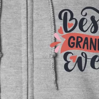 Best Granny Ever Hearts Full Zip Hoodie