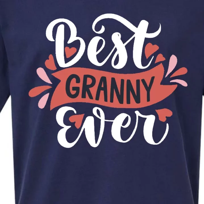 Best Granny Ever Hearts Sueded Cloud Jersey T-Shirt