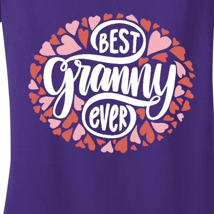 Best Granny Ever Loving Grandmother Women's V-Neck T-Shirt