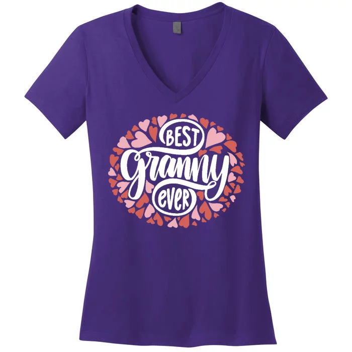 Best Granny Ever Loving Grandmother Women's V-Neck T-Shirt