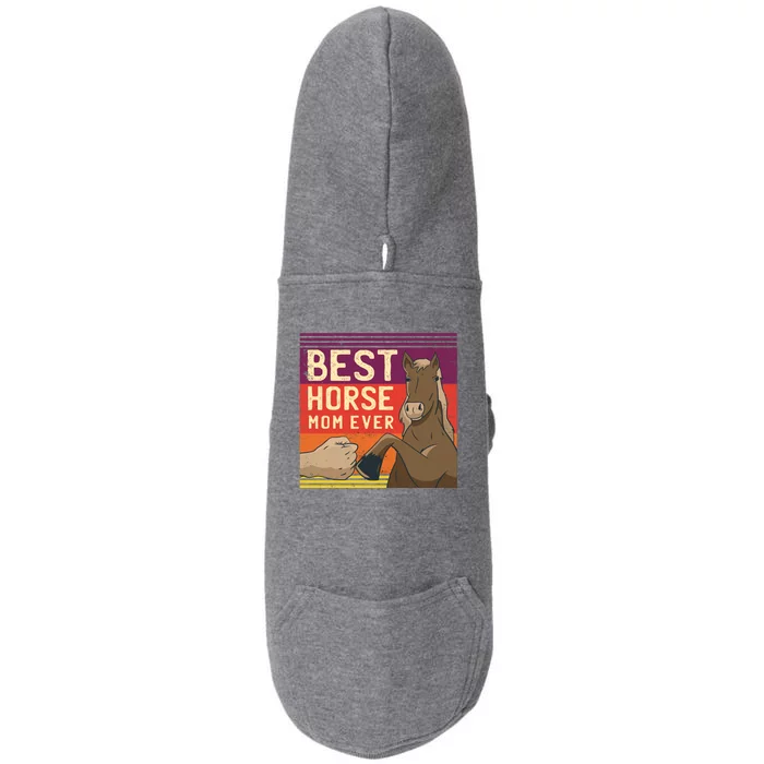 Best Horse Mom Ever Doggie 3-End Fleece Hoodie