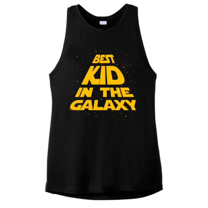 Best Kid In The Galaxy Ladies Tri-Blend Wicking Tank