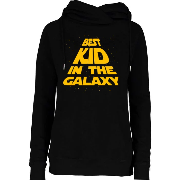 Best Kid In The Galaxy Womens Funnel Neck Pullover Hood