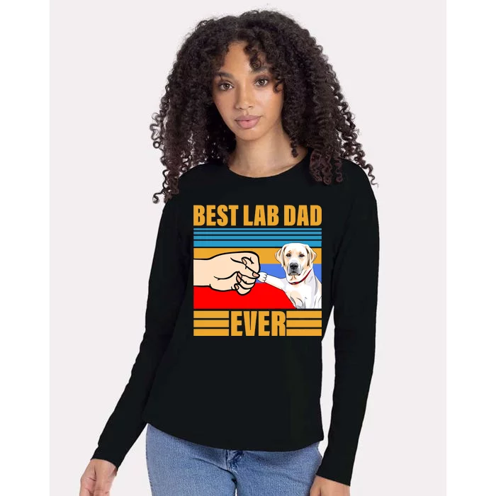 Best Lab Dad Ever Womens Cotton Relaxed Long Sleeve T-Shirt