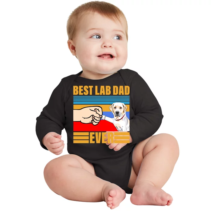 Best Lab Dad Ever Baby Long Sleeve Bodysuit