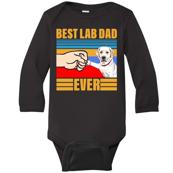 Best Lab Dad Ever Baby Long Sleeve Bodysuit