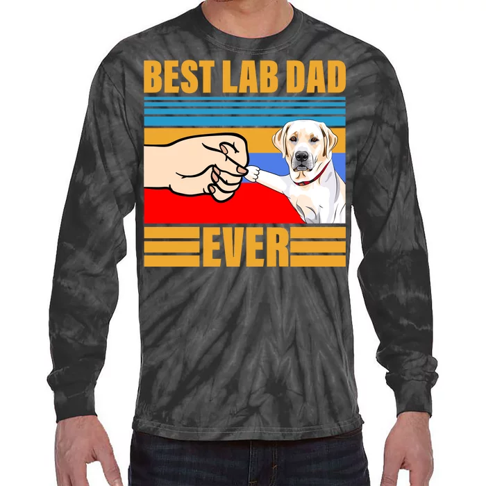 Best Lab Dad Ever Tie-Dye Long Sleeve Shirt