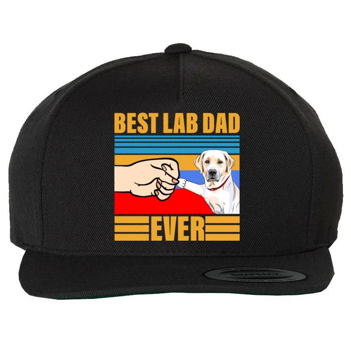 Best Lab Dad Ever Wool Snapback Cap