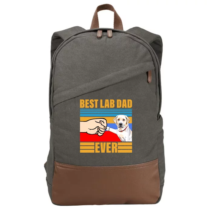 Best Lab Dad Ever Cotton Canvas Backpack