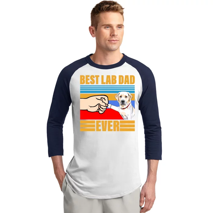 Best Lab Dad Ever Baseball Sleeve Shirt