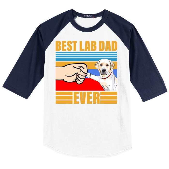 Best Lab Dad Ever Baseball Sleeve Shirt