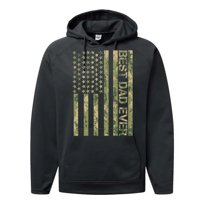 Best Military Dad Ever Performance Fleece Hoodie