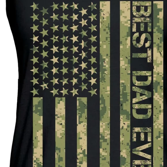 Best Military Dad Ever Ladies Essential Flowy Tank