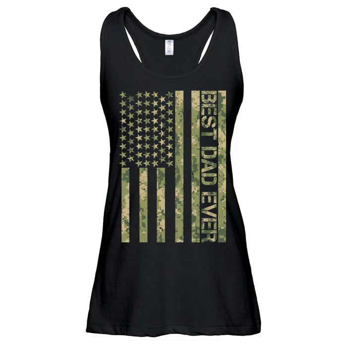 Best Military Dad Ever Ladies Essential Flowy Tank