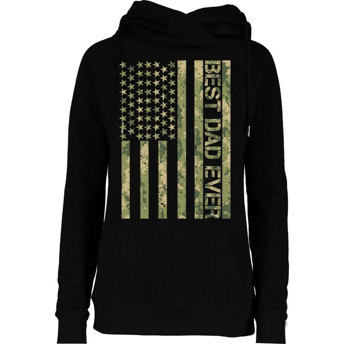 Best Military Dad Ever Womens Funnel Neck Pullover Hood