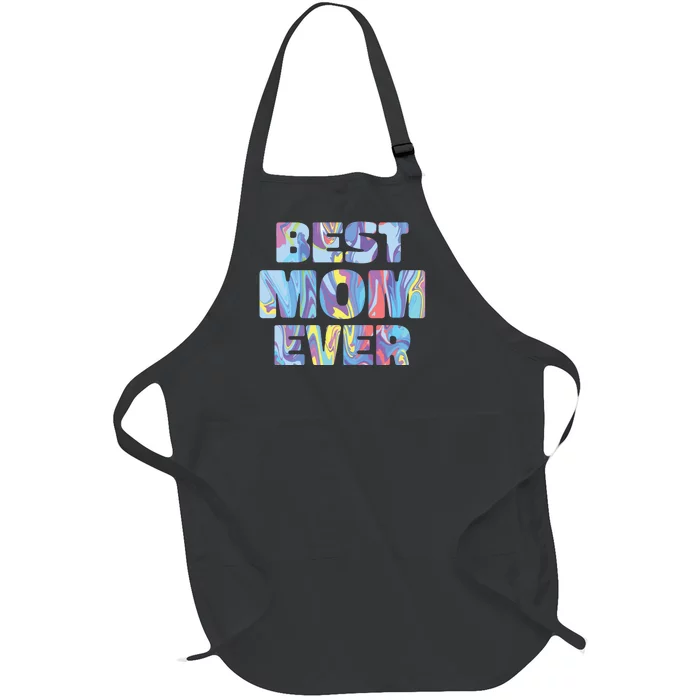 Best Mom Ever Colorful Full-Length Apron With Pocket