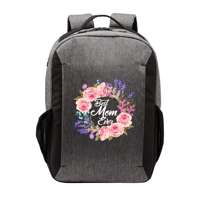 Best Mom Ever Flower Wreath Vector Backpack