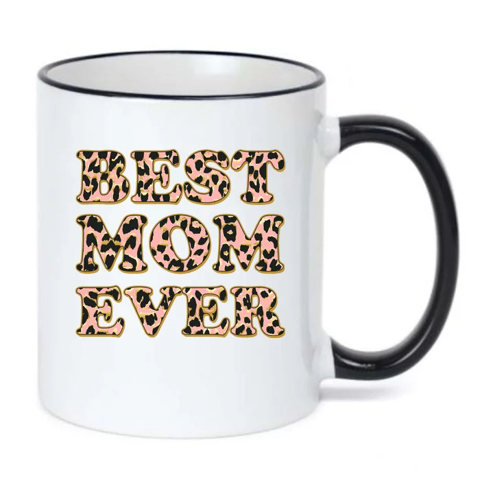 Best Mom Ever Stylish Leopard Print Black Color Changing Mug