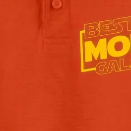 Best Mom In The Galaxy Parody Movie Logo Dry Zone Grid Performance Polo