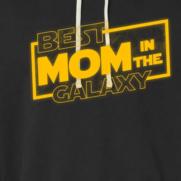 Best Mom In The Galaxy Parody Movie Logo Garment-Dyed Fleece Hoodie