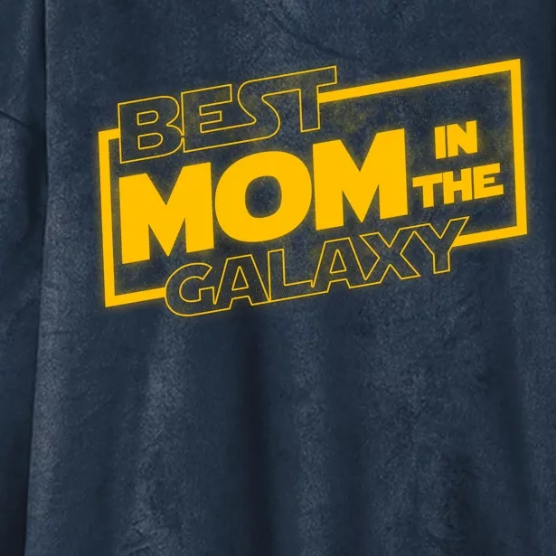 Best Mom In The Galaxy Parody Movie Logo Hooded Wearable Blanket