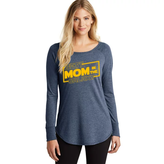 Best Mom In The Galaxy Parody Movie Logo Women's Perfect Tri Tunic Long Sleeve Shirt