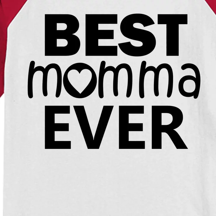 Best Momma Ever Kids Colorblock Raglan Jersey