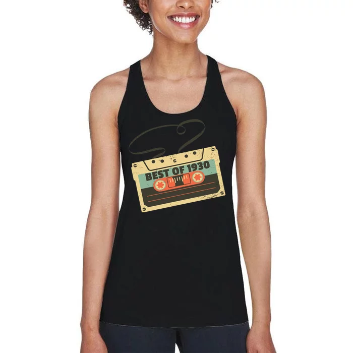 Best Of 1930 Vintage Retro 90th Birthday Women's Racerback Tank