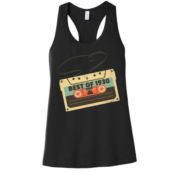 Best Of 1930 Vintage Retro 90th Birthday Women's Racerback Tank