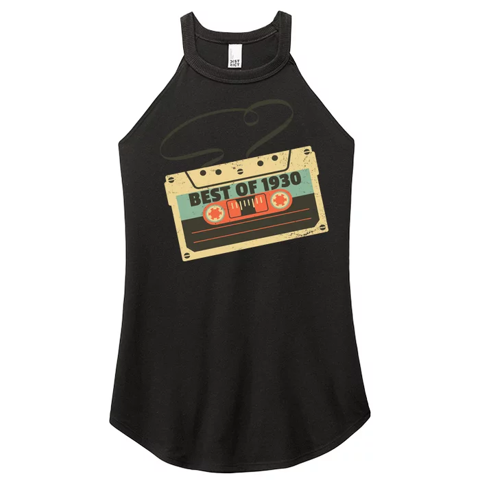 Best Of 1930 Vintage Retro 90th Birthday Women’s Perfect Tri Rocker Tank