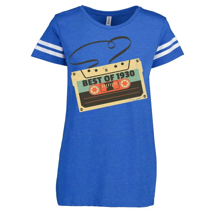 Best Of 1930 Vintage Retro 90th Birthday Enza Ladies Jersey Football T-Shirt