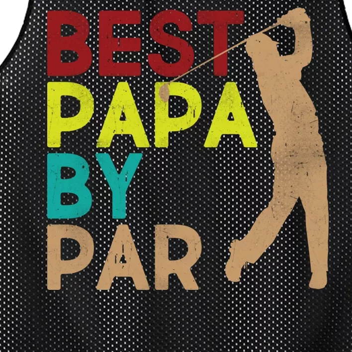 Best Papa By Par Mesh Reversible Basketball Jersey Tank