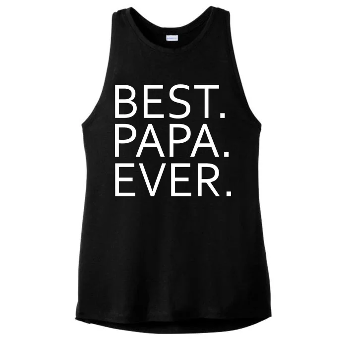 Best Papa Ever Ladies Tri-Blend Wicking Tank