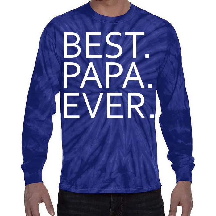 Best Papa Ever Tie-Dye Long Sleeve Shirt