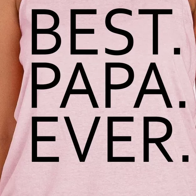 Best Papa Ever Women's Knotted Racerback Tank