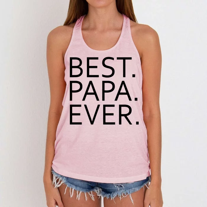 Best Papa Ever Women's Knotted Racerback Tank