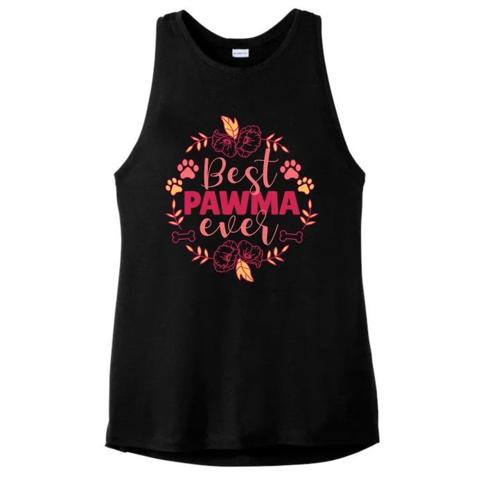 Best Pawma Ever Grandma Ladies Tri-Blend Wicking Tank