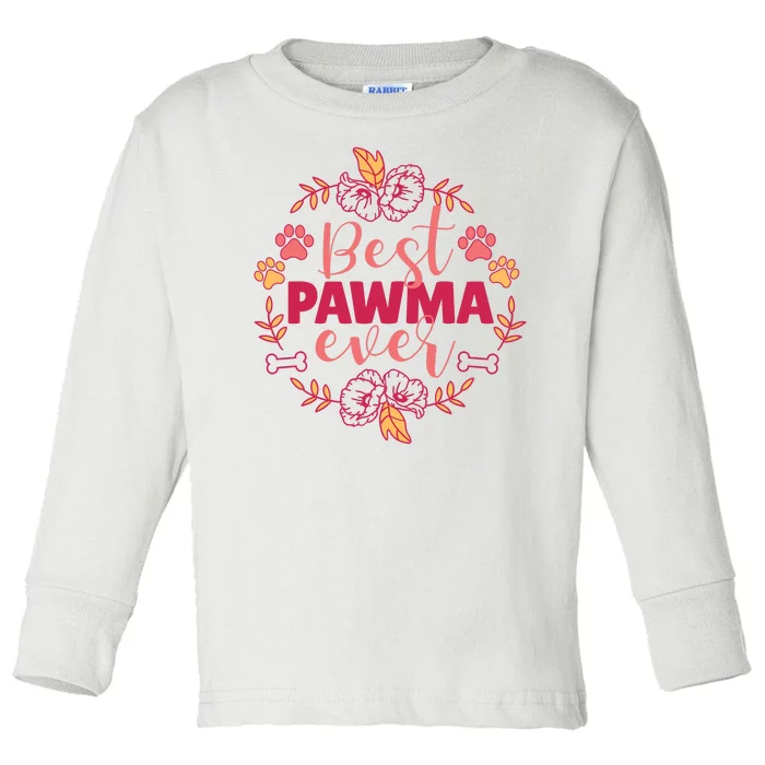 Best Pawma Ever Grandma Toddler Long Sleeve Shirt