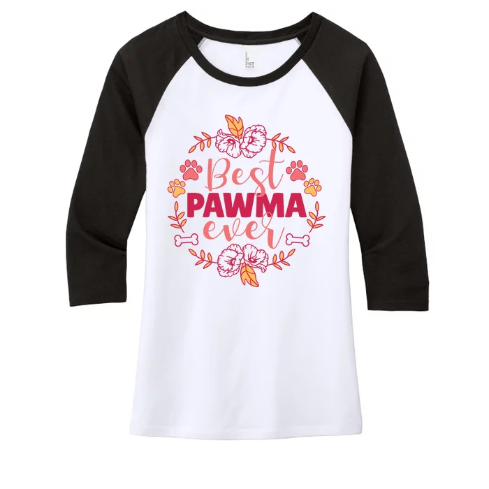 Best Pawma Ever Grandma Women's Tri-Blend 3/4-Sleeve Raglan Shirt